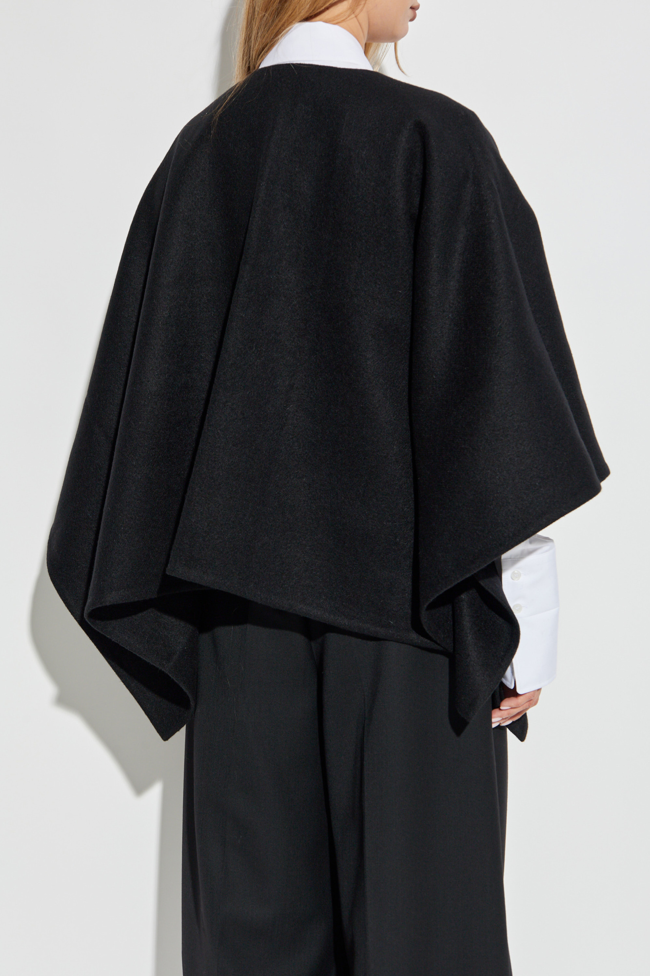 スカーフ Max Mara SERRA - Alpaca and wool poncho Black 'Serra' poncho Max Mara - Vitkac GB